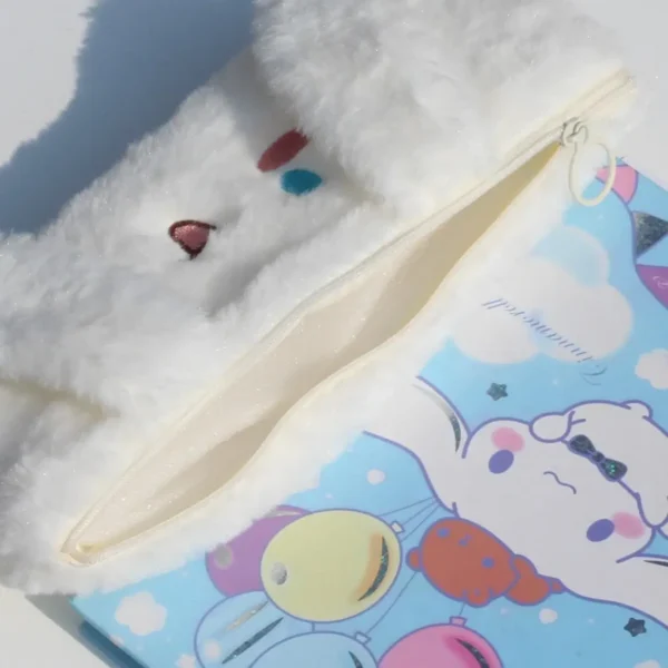 Cinnamoroll Furry Pouch with zipper