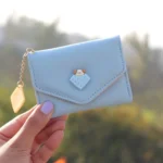 Kawaii bread charm wallet in blue colour