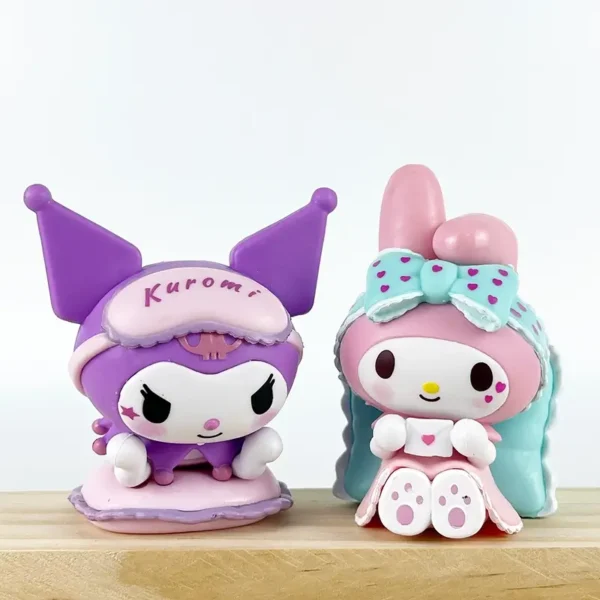 Kuromi and My Melody Sweet Heart Pajama Series Blind Box Close Overview Image