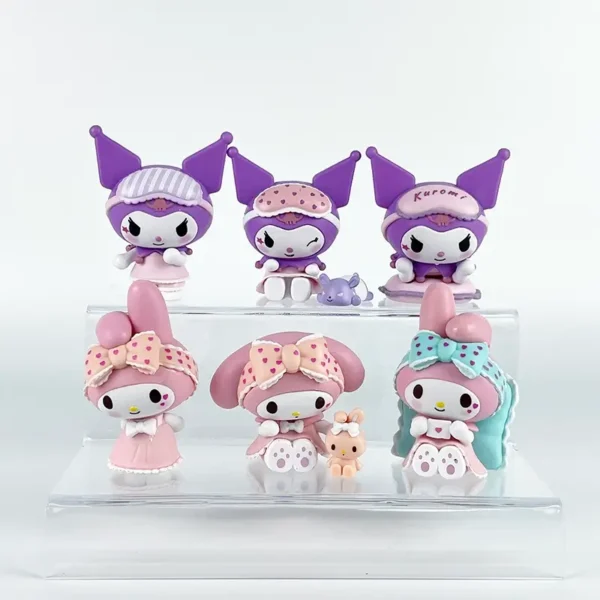 Kuromi and My Melody Sweet Heart Pajama Series Blind Box Front Picture