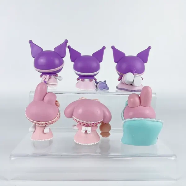 Kuromi and My Melody Sweet Heart Pajama Series Blind Box Back Overview Image