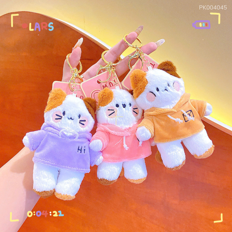 Cute Cat Plushie Bag Chams