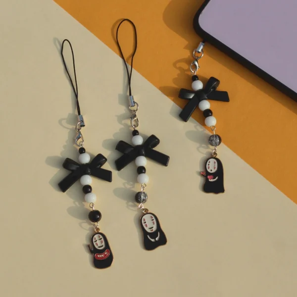Ghibli-No-Face-Bow-Phone-Charms-online-india-5