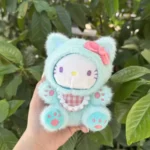 Green-Hello-Kitty-Cat-plush-keychain-online-india