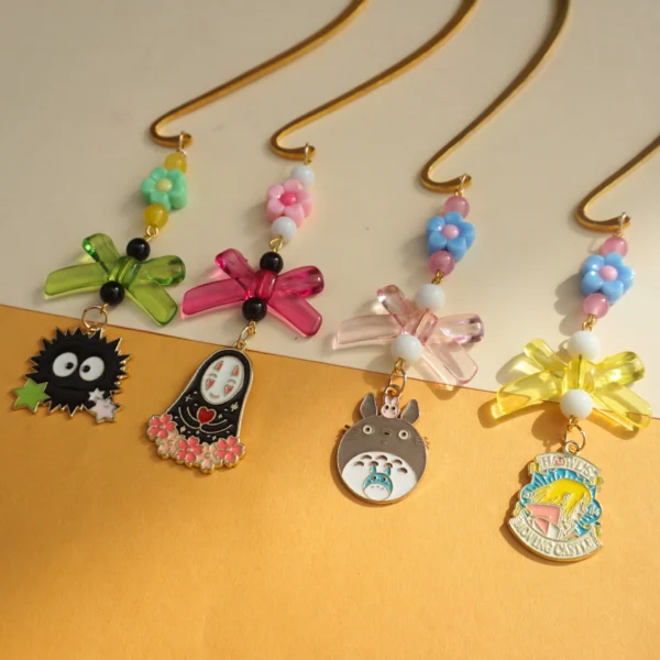 Closeup-Ghibli-charm-bookmarks