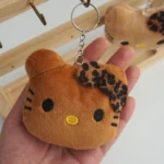 Dark-brown-hello-kitty-mini-plush-keychain