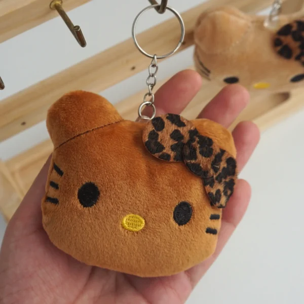 Dark-brown-hello-kitty-mini-plush-keychain